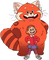 panda rot red - zadarmo png animovaný GIF