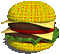 Rotating Food Trippy Hamburger - Безплатен анимиран GIF анимиран GIF