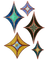 stained glass stars - PNG gratuit GIF animé