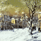 fondo coches caballos casas invierno dubravka4 - GIF animado grátis Gif Animado