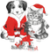 soave dog animals christmas cat friends gift box - kostenlos png Animiertes GIF