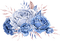 kikkapink flowers blue deco - zdarma png animovaný GIF