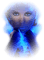 femme bleu blue woman face fantasy - png gratis GIF animasi