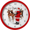 santa clock - PNG gratuit GIF animé