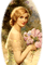 Женщина с цветами - ilmainen png animoitu GIF