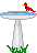 Pixel Bird Bath - безплатен png анимиран GIF