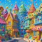 Colorful Trypophobia Town - бесплатно png анимированный гифка