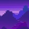 Purple 8Bit Mountains - gratis png animeret GIF