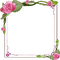 frame pink rose cadre rose rose - PNG gratuit GIF animé