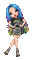 girl doll multicolor dress blue Bratz - Darmowy animowany GIF animowany gif