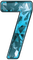 Kaz_Creations Numbers Number 7 Crystal Blue - δωρεάν png κινούμενο GIF