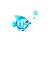 blue fish and mermaid - Δωρεάν κινούμενο GIF κινούμενο GIF