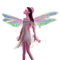 kikkapink winter fairy girl purple teal - gratis png geanimeerde GIF