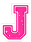 Kaz_Creations Animated Alphabet Pink J - GIF animado grátis Gif Animado