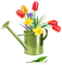 Kaz_Creations Flowers Flower Watering Can Garden - png gratis GIF animado