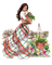 femme avec fleur.Cheyenne63 - Free PNG Animated GIF