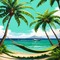Tropical Beach and Hammock - kostenlos png Animiertes GIF