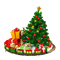 tree arbre baum fir tanne sapin red    christmas noel xmas weihnachten Navidad рождество natal tube gift present - PNG gratuit GIF animé