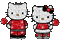 hello kitty double - Ücretsiz animasyonlu GIF animasyonlu GIF