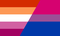 Bi lesbian flag - png gratis GIF animasi