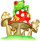 Y.A.M._Frog, mushrooms, fantasy - Free PNG Animated GIF