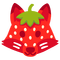 emojikitchen strawberry fox - nemokama png animuotas GIF
