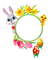 Kaz_Creations Easter Deco Bunny Circle Frame - zdarma png animovaný GIF