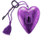 kikkapink deco heart valentine purple key - PNG gratuit GIF animé