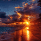 Rena Hintergrund animated Meer Sonnenuntergang - Free animated GIF Animated GIF