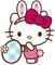Hello kitty pâque easter lapin bunny - png gratis GIF animasi