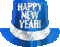 soave deco happy new year text hat animated - Бесплатный анимированный гифка анимированный гифка