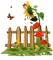 Blumen, Gartenzaun - PNG gratuit GIF animé