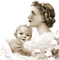 soave woman vintage children mother sepia - PNG gratuit GIF animé