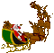 Le père noël traîneau hiver Noël_Santa Claus sleigh Winter Christmas - GIF animé gratuit GIF animé