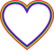 cuore arcobaleno - png grátis Gif Animado