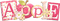 soave text apple pink green - png gratis GIF animado