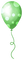 green balloon birthday - png gratuito GIF animata