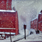 Red & White Wintery Background - GIF animate gratis GIF animata