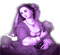 Y.A.M._Vintage Lady woman purple - png gratis GIF animado