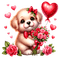 st. Valentine dog by nataliplus - PNG gratuit GIF animé