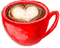 soave deco cup coffee cappuccino love red - nemokama png animuotas GIF