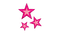 Kaz_Creations Pink-Stars - PNG gratuit GIF animé