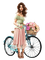 Kaz_Creations Woman Femme Colours Colour-Girls Bicycle Bike - PNG gratuit GIF animé