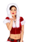 Kaz_Creations Woman Femme Red Christmas - png gratuito GIF animata