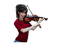 woman with violin bp - gratis png animeret GIF