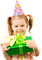 Kaz_Creations Child Girl Party 🎉 Gift 🎁 - png gratis GIF animado