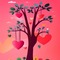 Pink Heart Tree - ingyenes png animált GIF
