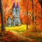 kikkapink autumn background castle - gratis png animerad GIF