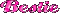 Bestie pink glitter text - Δωρεάν κινούμενο GIF κινούμενο GIF