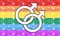 Double Mars symbol rainbow flag - GIF animé gratuit GIF animé